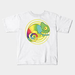 Chameleon animal rainbow Kids T-Shirt